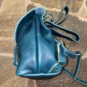Lagoon (Teal) Portland Leather Bucket Backpack Portland Leather | Bags | Lagoon Teal Portland Leather  main image 4
